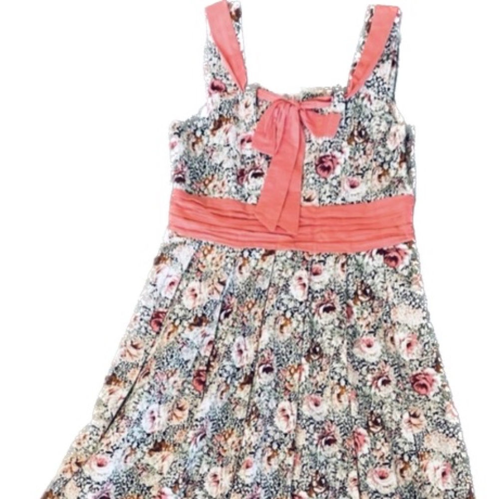 Floral pink Aline Dress 100% Cotton